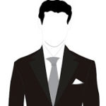 Faceless man in a formal suit illustration.